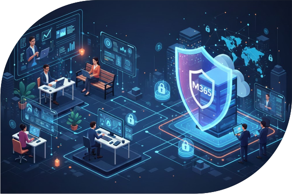 Modern workplace security dashboard