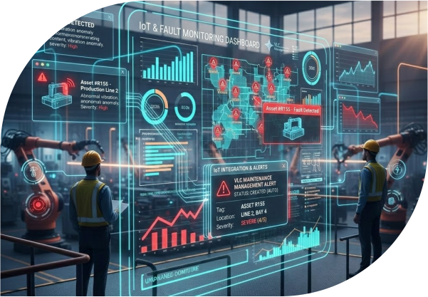 IoT fault detection alert in VLC Maintenance Management for Business Central